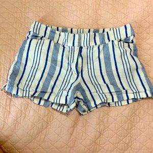 Ann Taylor loft  blue and white stripe riviera shorts size 6.